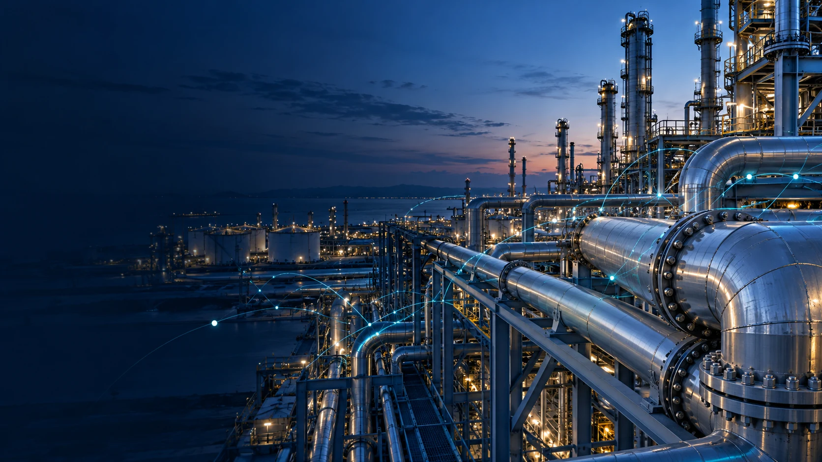 Industrial pipelines with a subtle data visualization